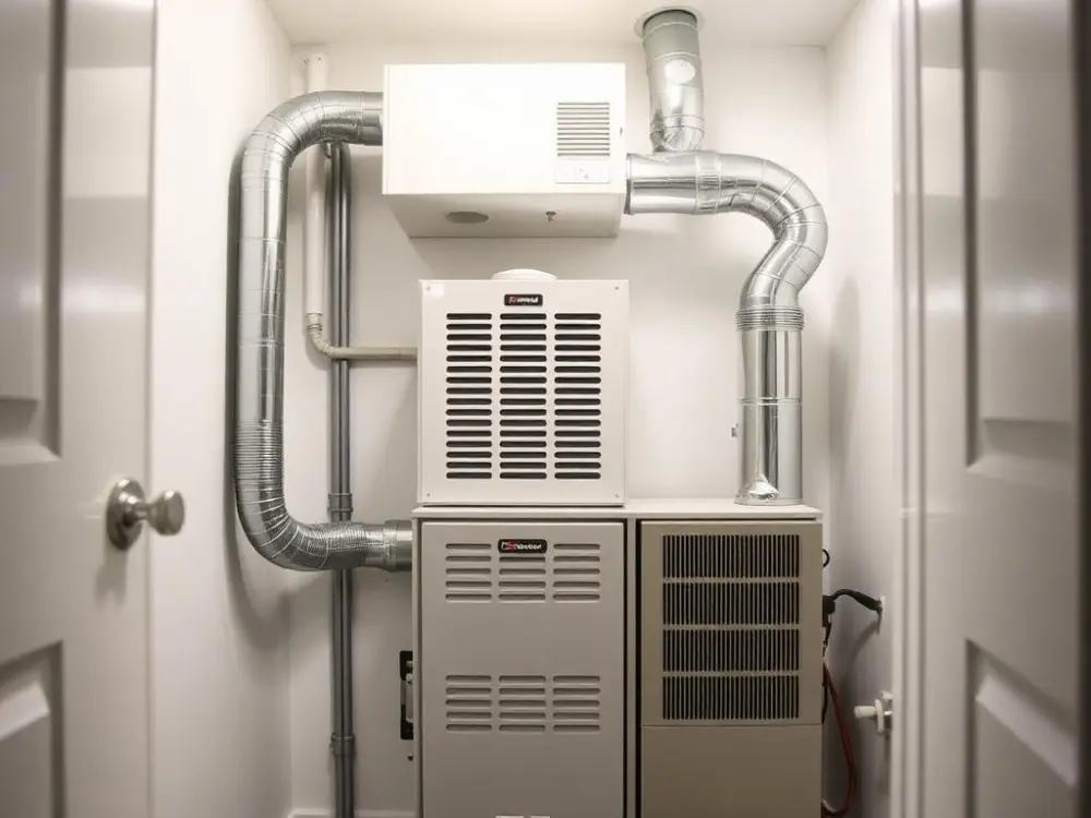 Clean residential furnace and indoor HVAC system
